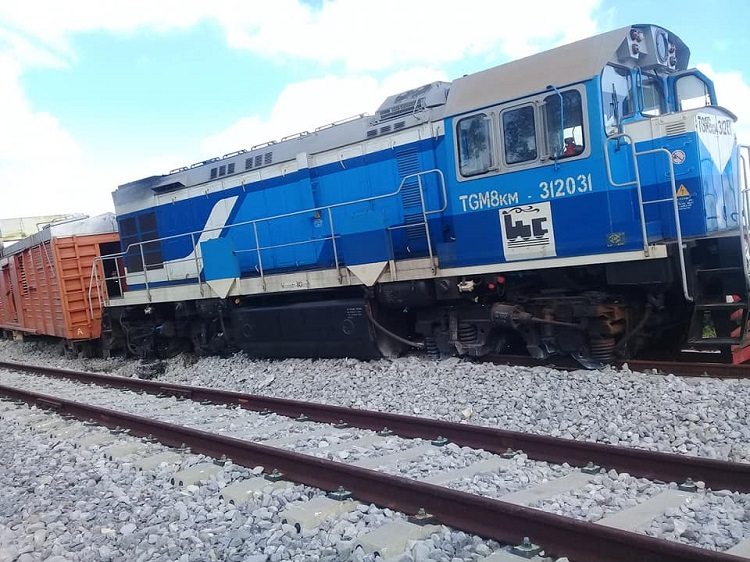 Accidente de tren de carga en La Habana causa p�rdidas materiales
