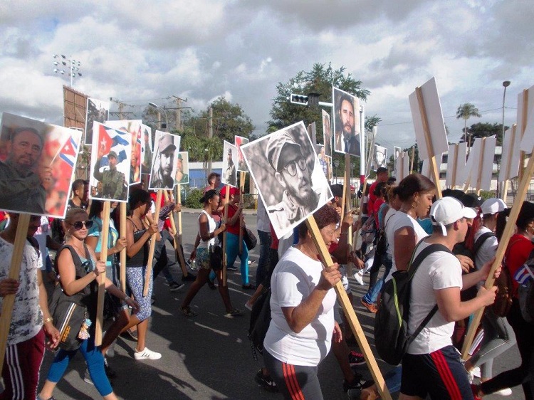 Oncena Marcha universitaria de Reafirmaci�n Revolucionaria en Santiago de Cuba