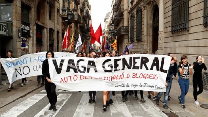 Jornada de huelga general en Catalu�a