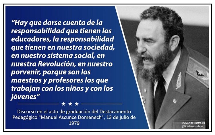 Fidel Castro: “Destacamento Pedagógico Cubano, garantía de nuestro futuro”